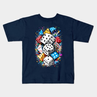 Dice Cascade - A Playful Array of Luck Kids T-Shirt